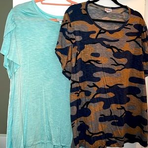 2 LuLaRoe Olive shirts